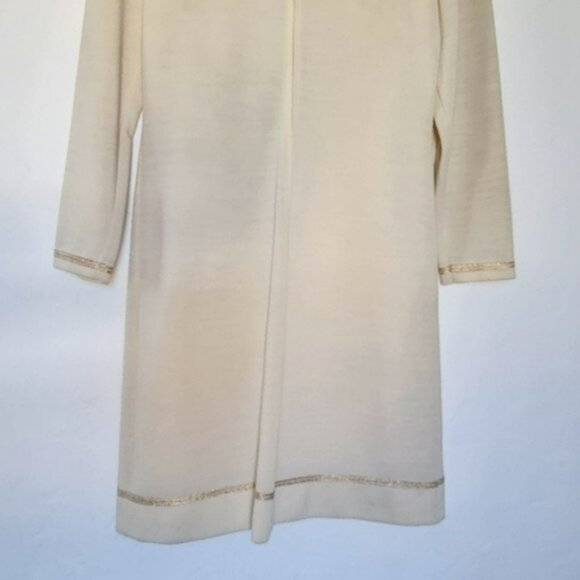 Vintage 1970s Embroidered Cream Dress Small - Picture 9 of 12